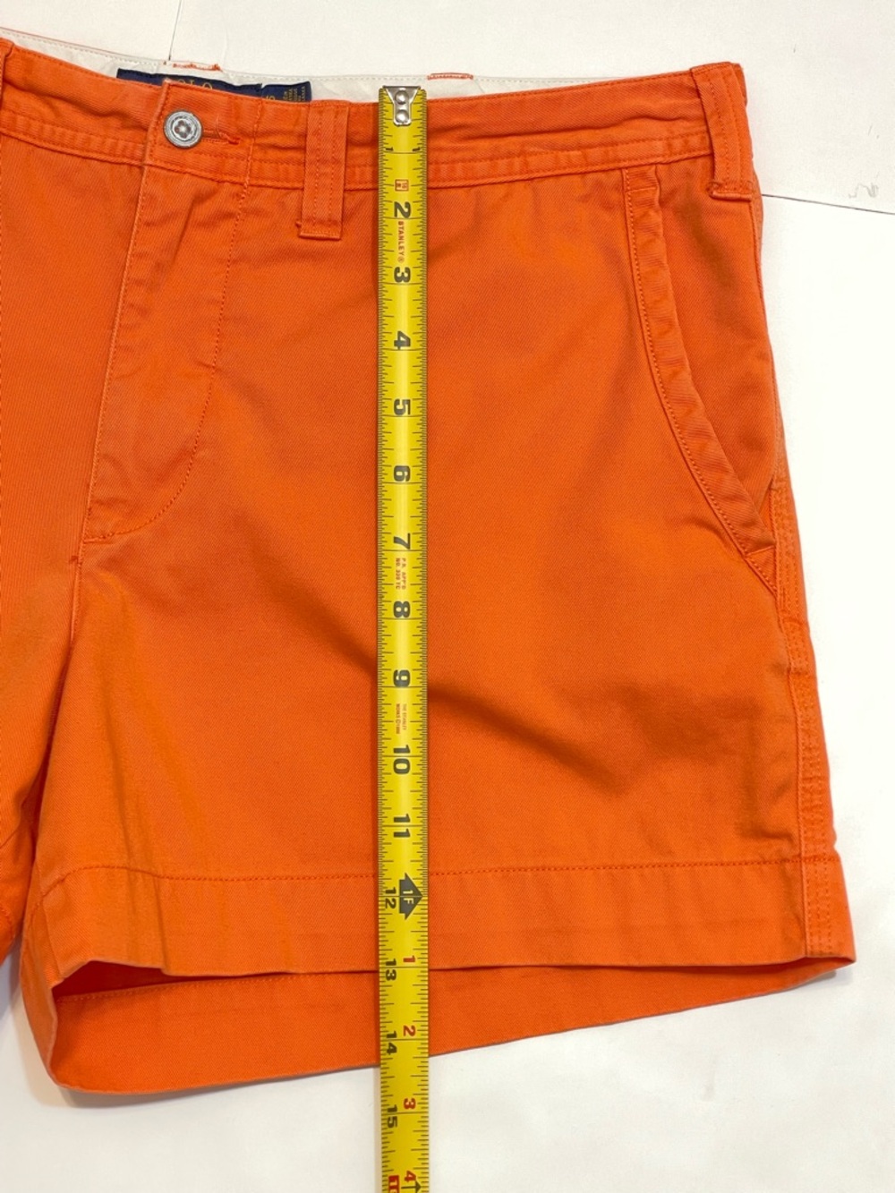 Polo Ralph Lauren Women's Classic Chino Orange Shorts Size 10 - Picture 2 of 10